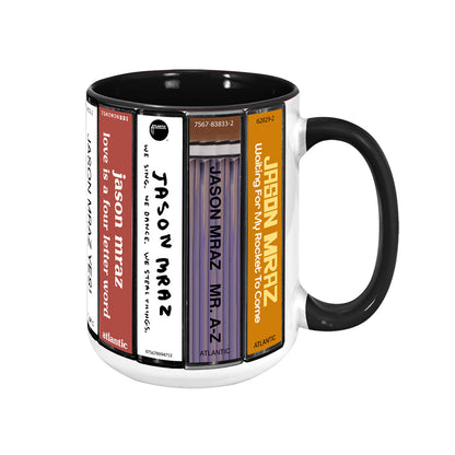 Jason Mraz Albums Cassette Collection Retro Accent Mug