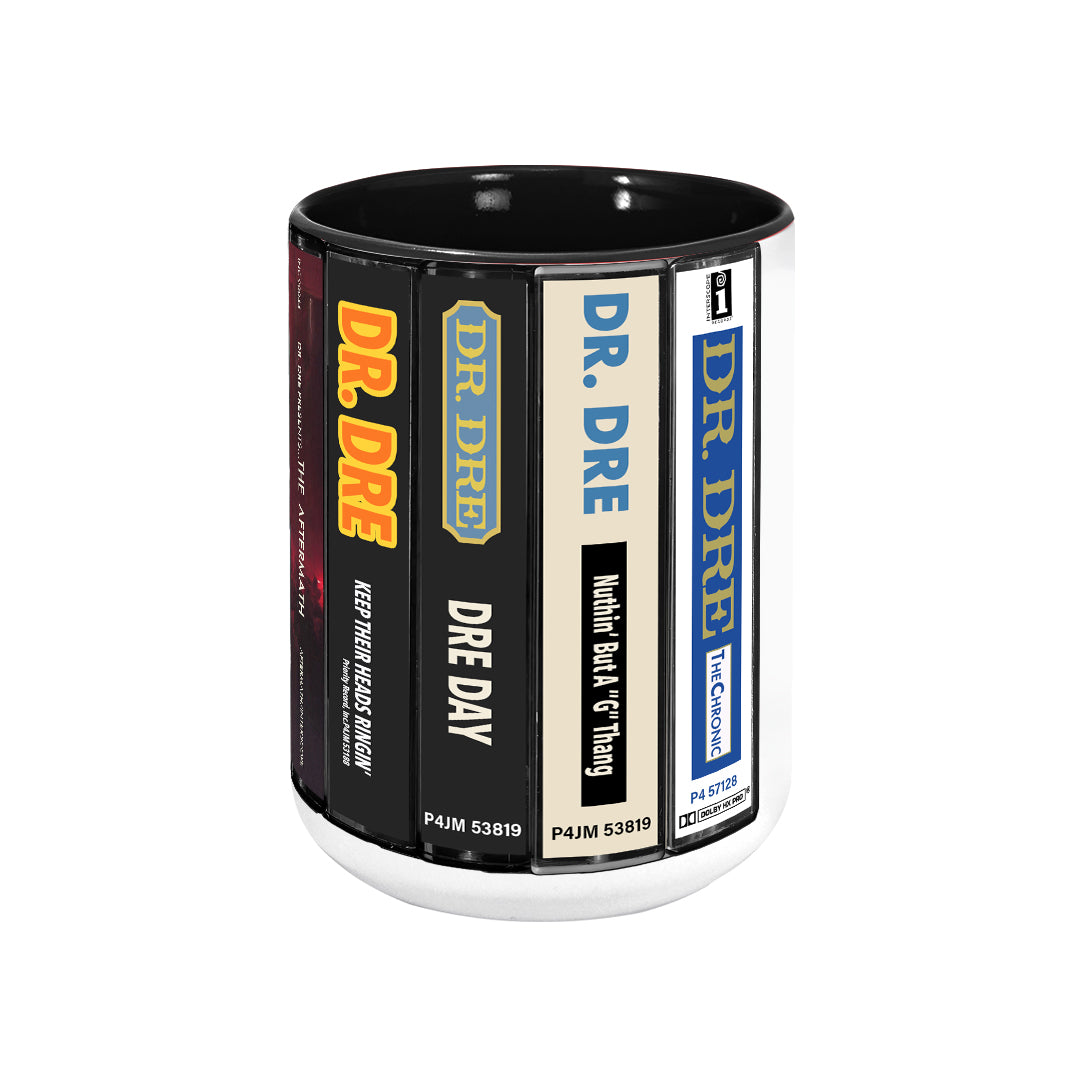 Dr. Dre Albums Cassette Collection Retro Accent Edge-to-Edge Printed Mug