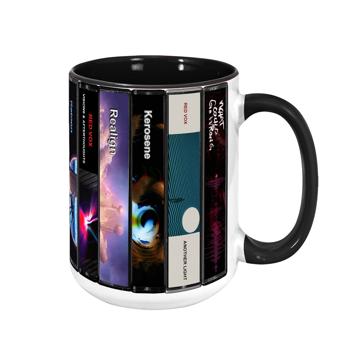 Red Vox Albums Cassette Collection Retro Accent Mug