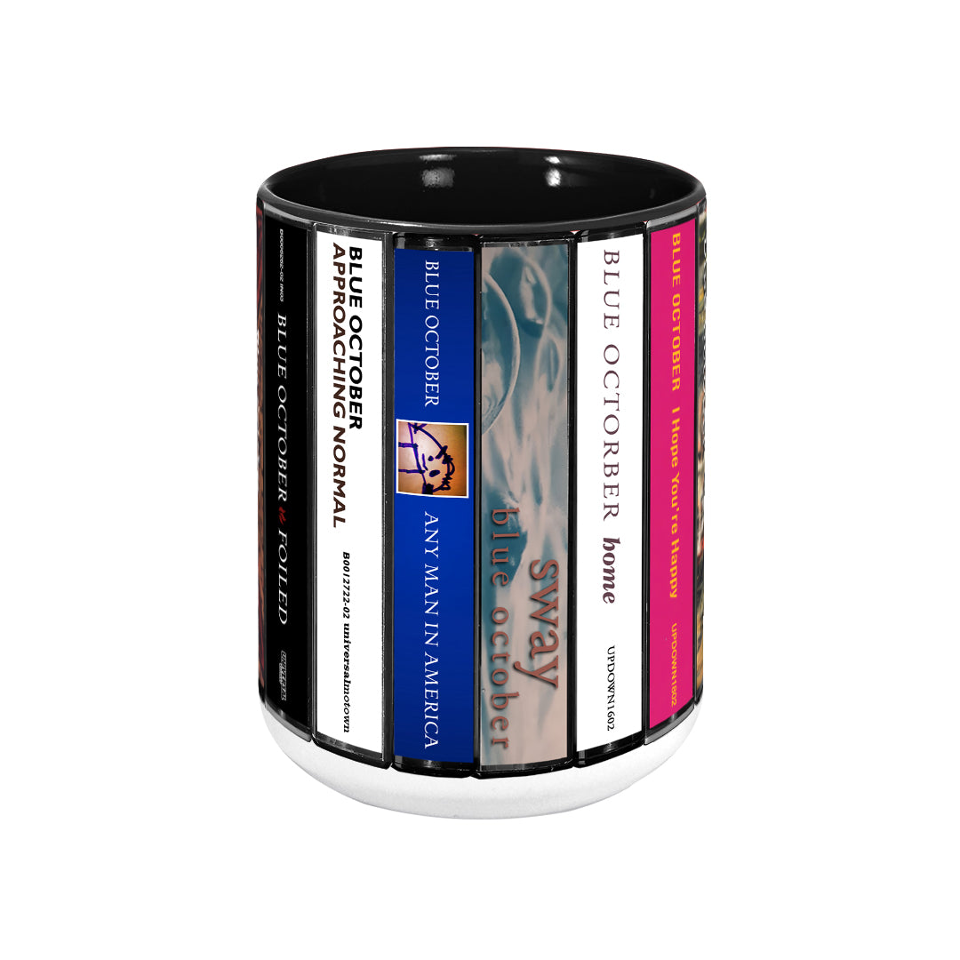Blue October Albums Cassette Collection Retro Accent Mug