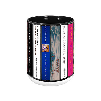 Blue October Albums Cassette Collection Retro Accent Mug