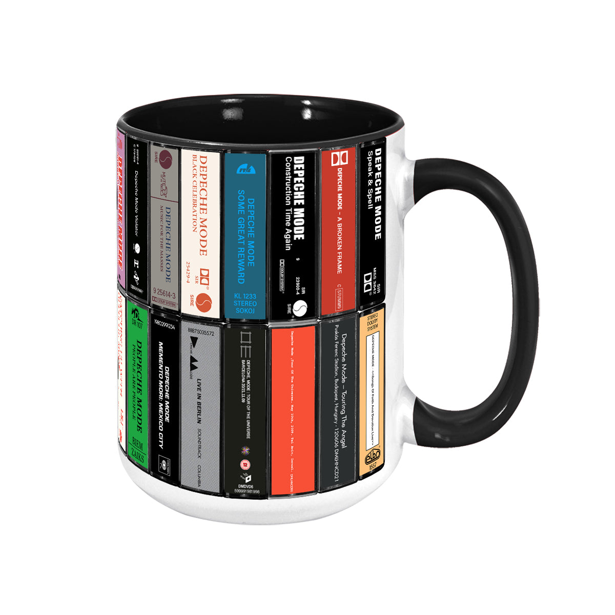 Depeche Mode Albums Cassette Retro Collection Accent Mug - Extended Version