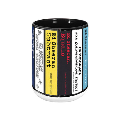 Ed Sheeran Albums Cassette Collection Retro Accent Mug