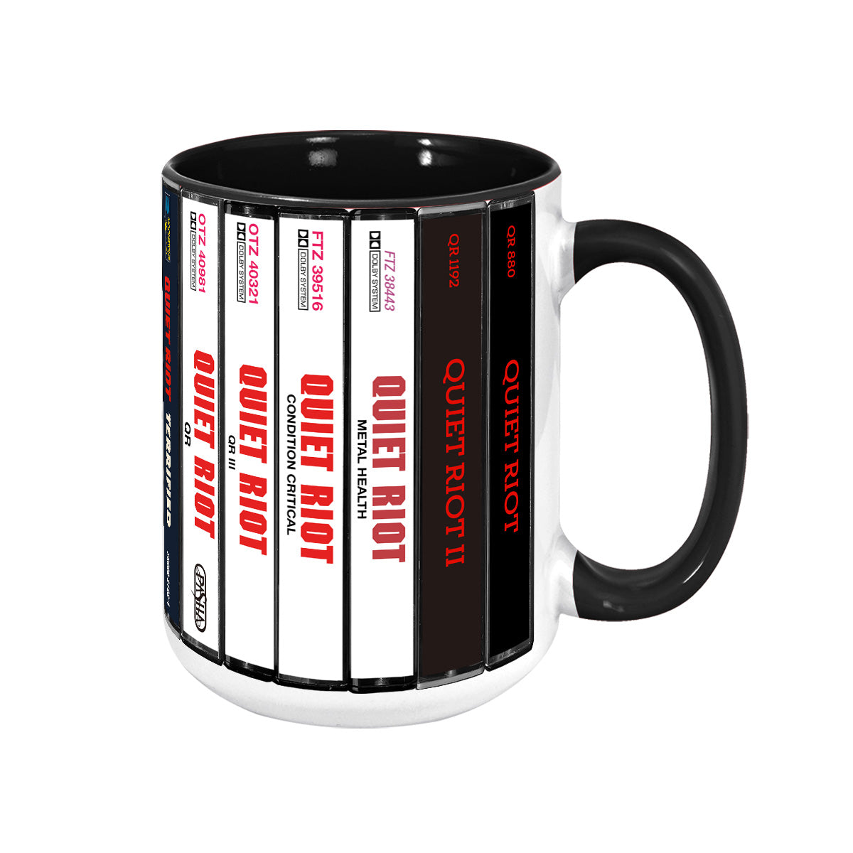 Quiet Riot Albums Cassette Collection Retro Accent Mug