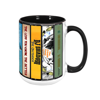 DJ Shadow Albums Cassette Collection Retro Accent Mug