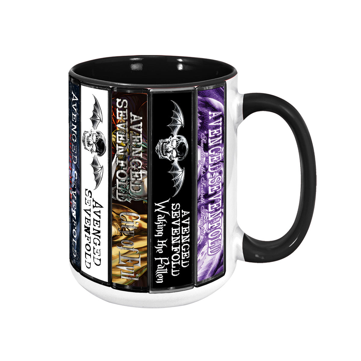 Avenged Sevenfold Albums Cassette Collection Retro Accent Edge-to-Edge Printed Mug