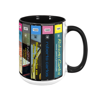 Roberto Carlos Albums Cassette Collection Retro Accent Mug