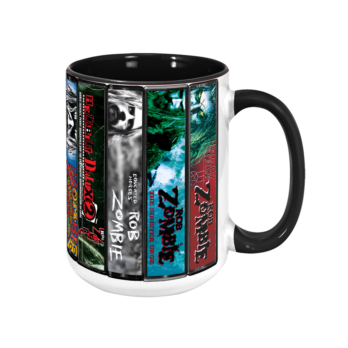 Rob Zombie Albums Cassette Collection Retro Accent Mug
