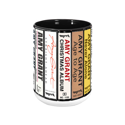 Amy Grant Albums Cassette Collection Retro Accent Mug