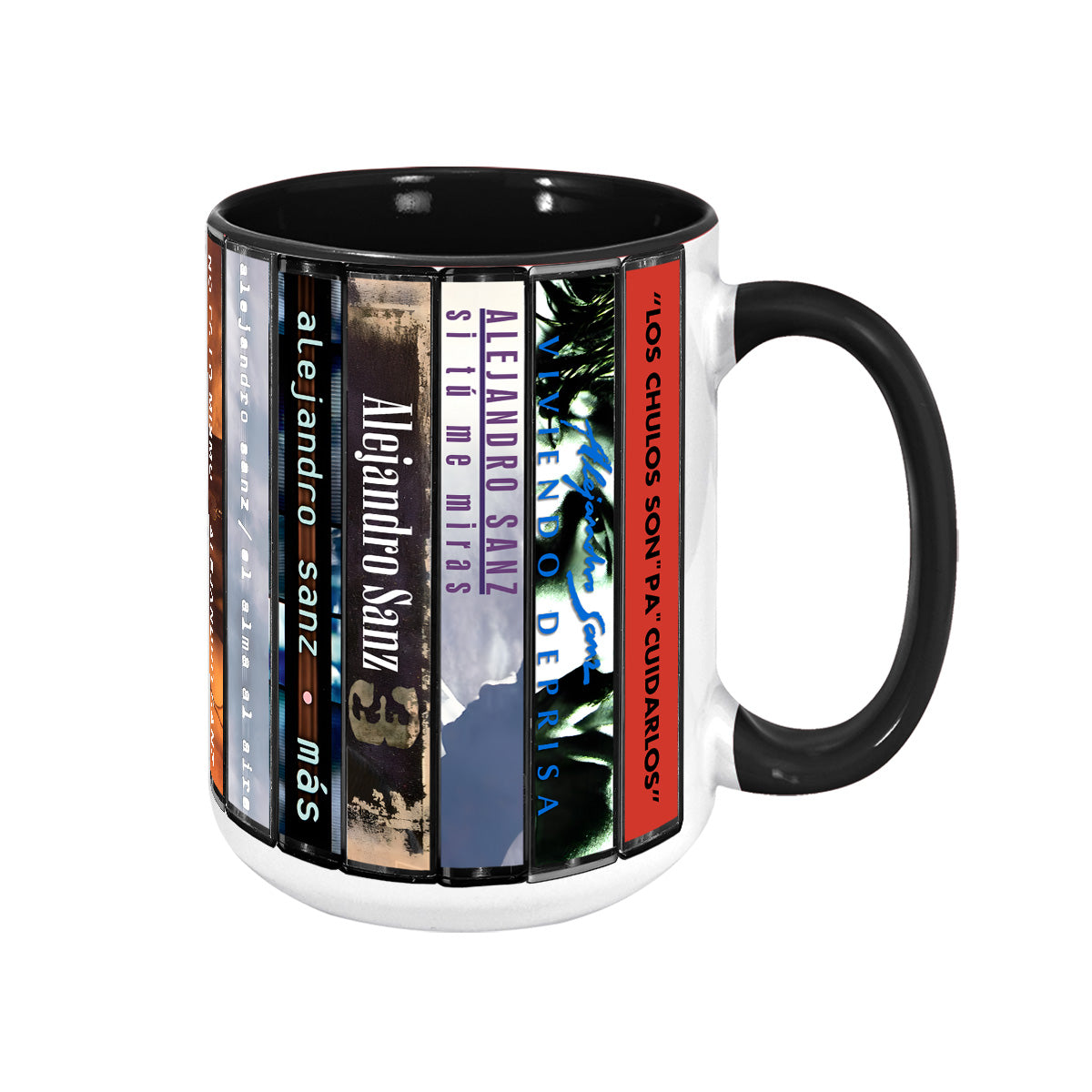 Alejandro Sanz Albums Cassette Collection Retro Accent Mug