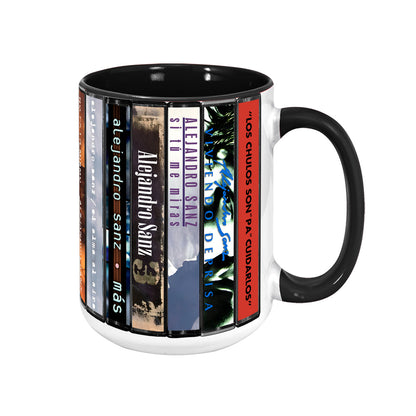 Alejandro Sanz Albums Cassette Collection Retro Accent Mug