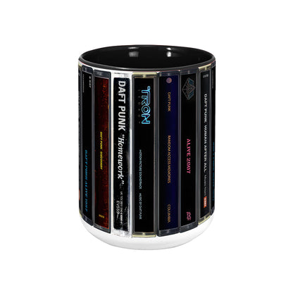 Daft Punk Albums Cassette Retro Collection Accent Mug