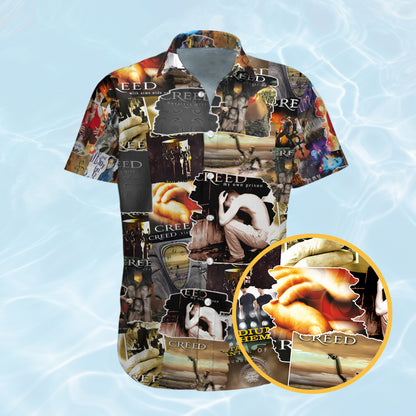 Creed Albums Covers Collage Unisex Hawaiian Shirt