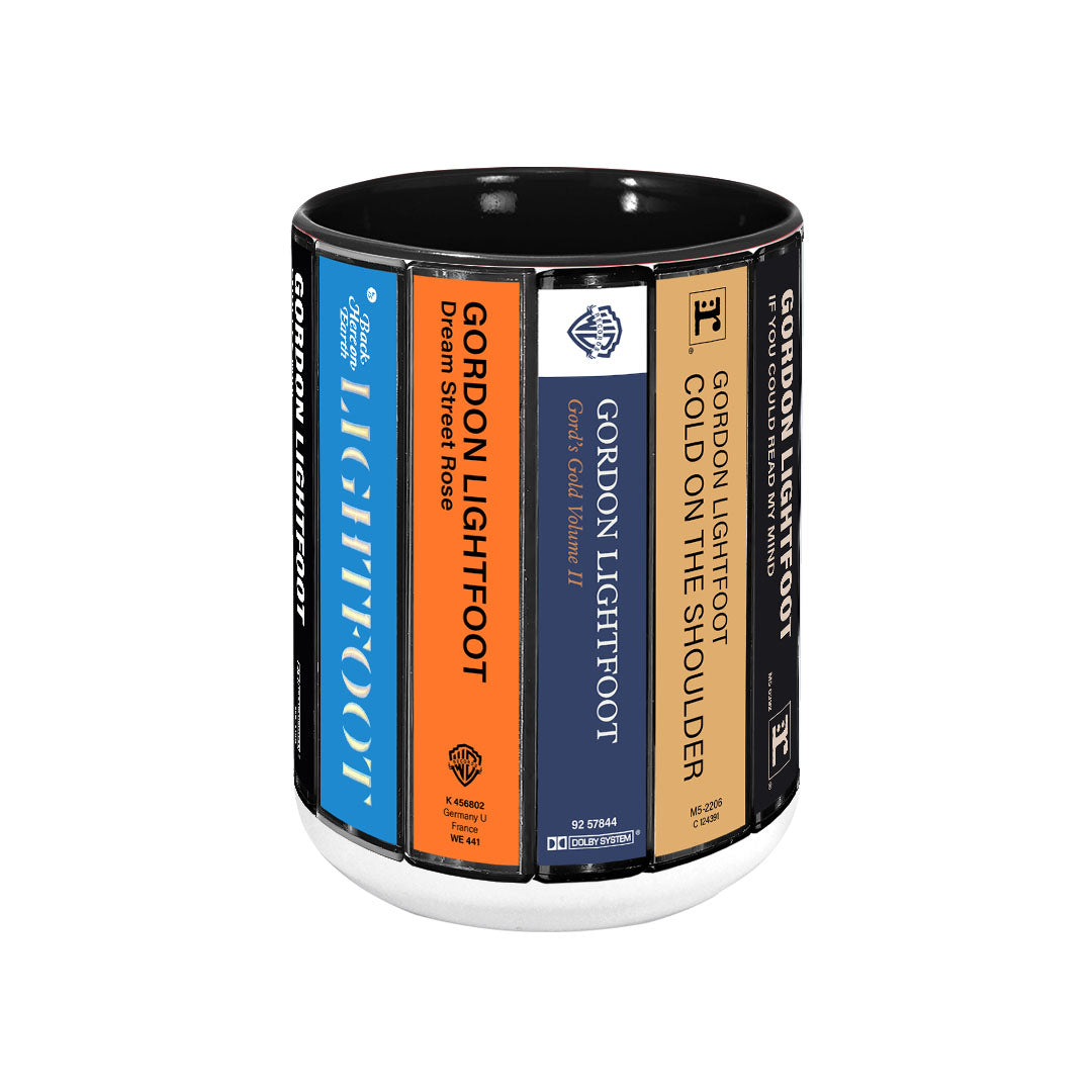Gordon Lightfoot Albums Cassette Collection Retro Accent Mug