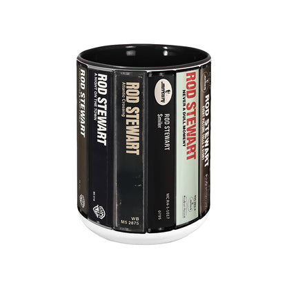 Rod Stewart Albums Cassette Retro Collection Accent Mug