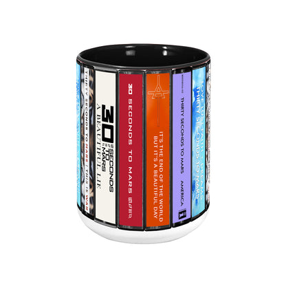 30 Seconds to Mars Albums Cassette Collection Retro Accent Mug