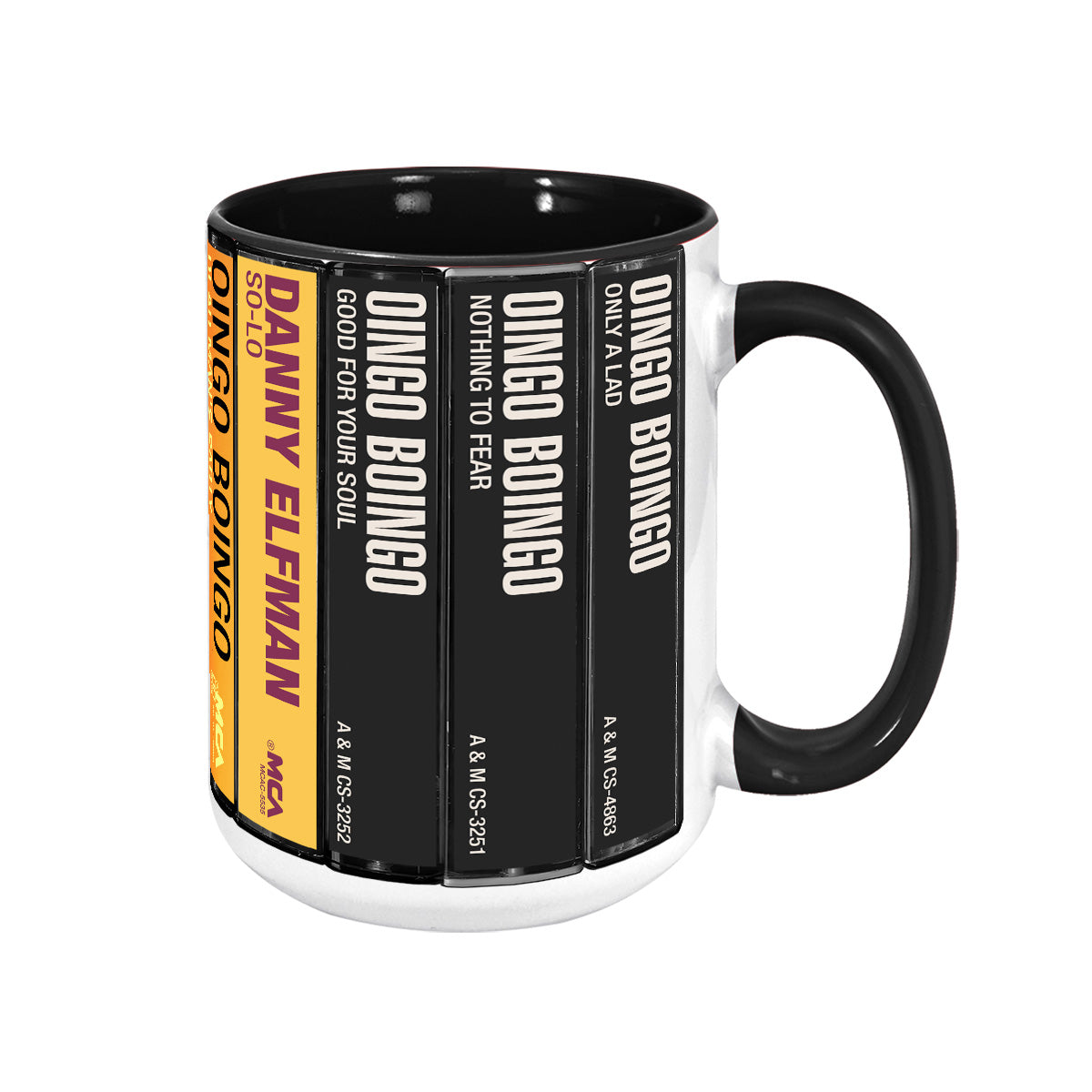 Oingo Boingo Albums Cassette Collection Retro Accent Mug