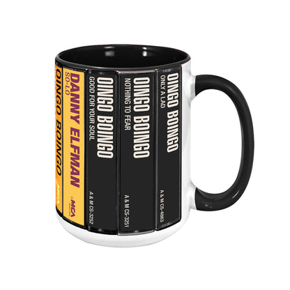 Oingo Boingo Albums Cassette Collection Retro Accent Mug