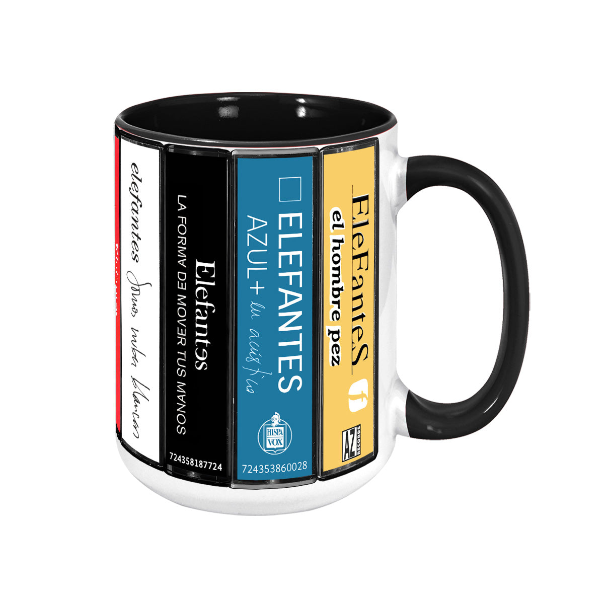 Elefantes Albums Cassette Collection Retro Accent Mug