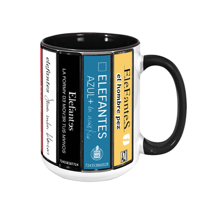 Elefantes Albums Cassette Collection Retro Accent Mug