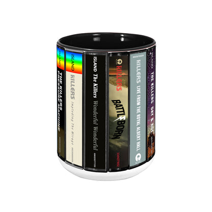 The Killers Albums Cassette Collection Retro Accent Mug