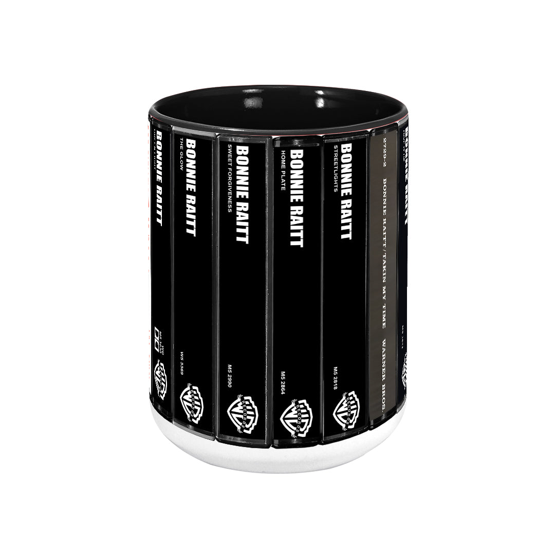 Bonnie Raitt Albums Cassette Collection Retro Accent Mug