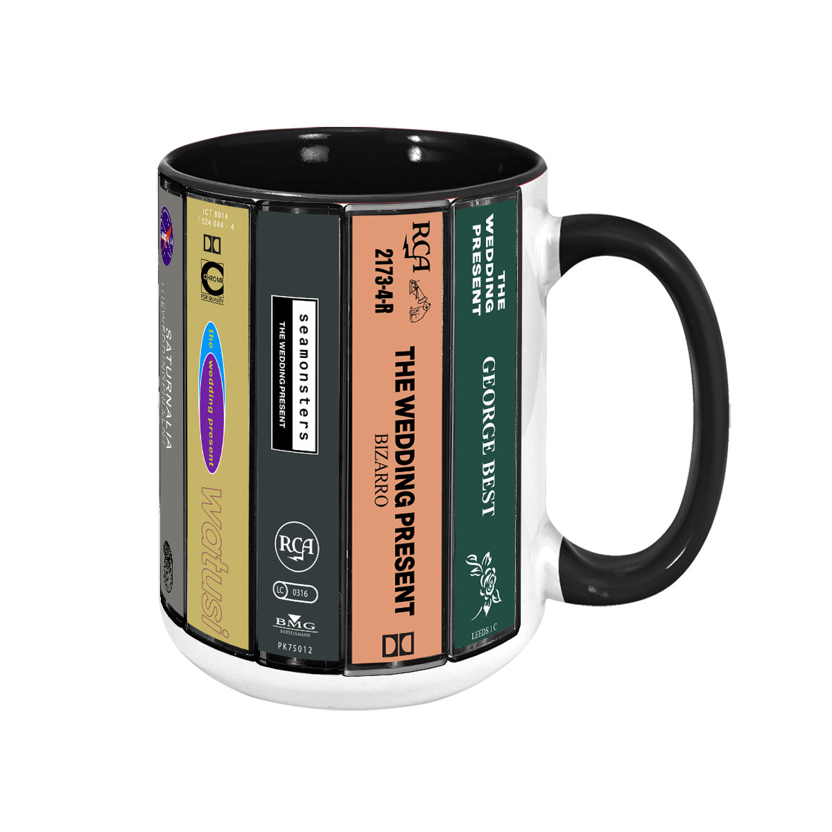 The Wedding Present Albums Cassette Collection Retro Accent Mug