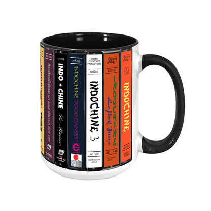 Indochine Albums Cassette Collection Retro Accent Mug