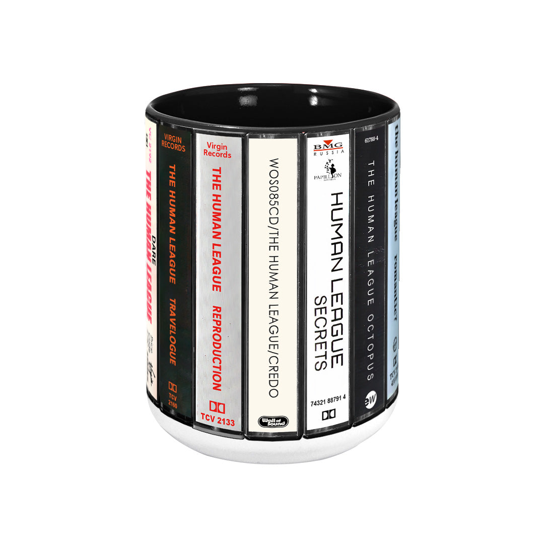 The Human League Albums Cassette Collection Retro Accent Mug