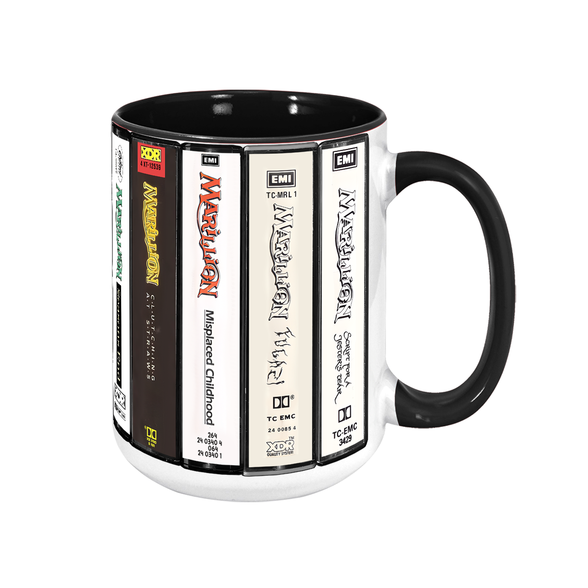 Marillion Albums Cassette Collection Retro Accent Mug