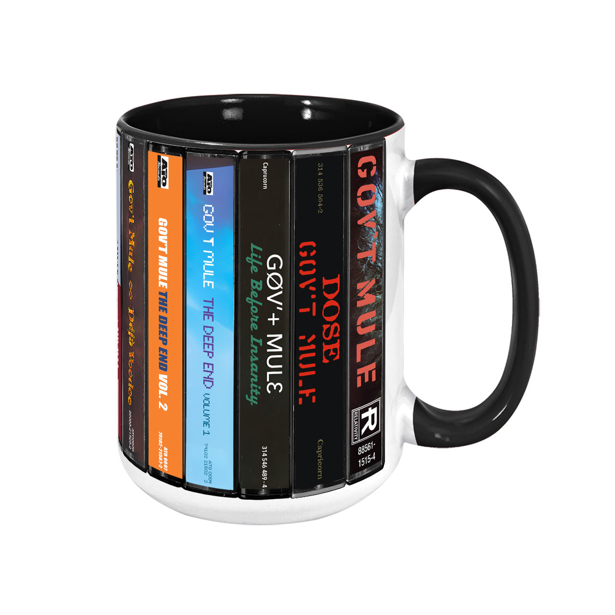 Gov't Mule Albums Cassette Collection Retro Accent Mug