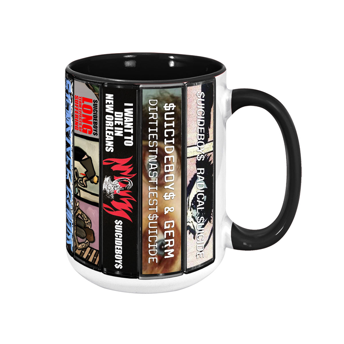 Suicideboys Albums Cassette Collection Retro Accent Mug