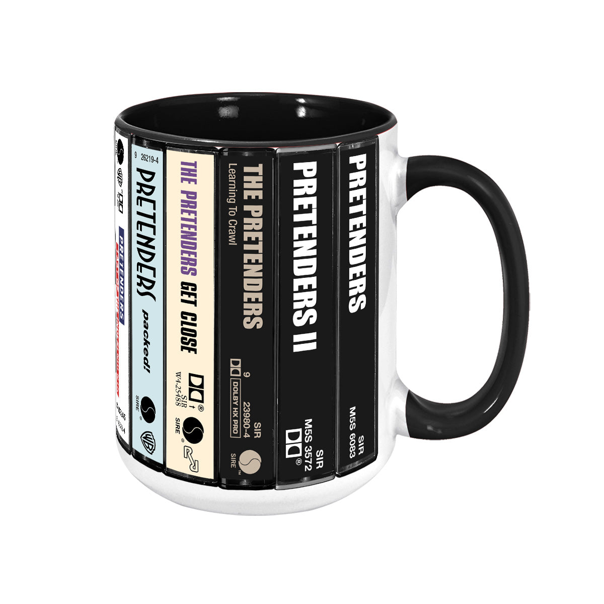 The Pretenders Albums Cassette Collection Retro Accent Mug