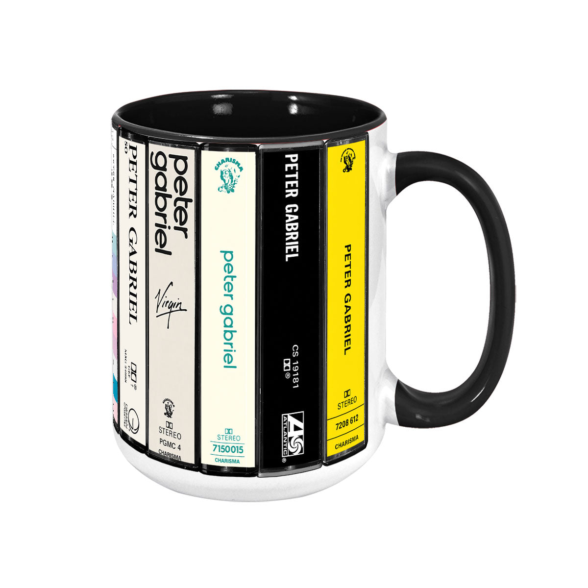 Peter Gabriel Albums Cassette Collection Retro Accent Mug