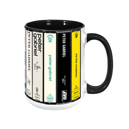 Peter Gabriel Albums Cassette Collection Retro Accent Mug