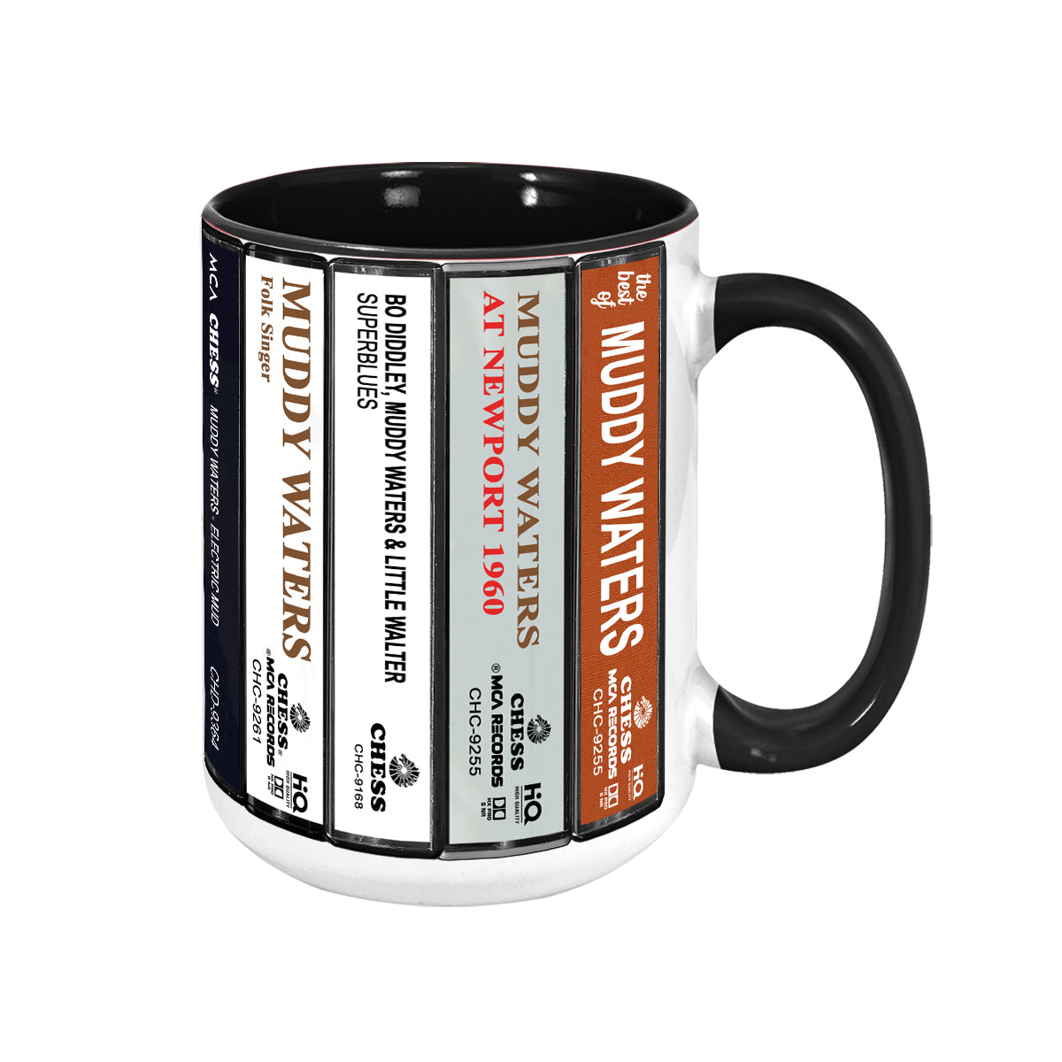 Muddy Waters Albums Cassette Collection Retro Accent Mug