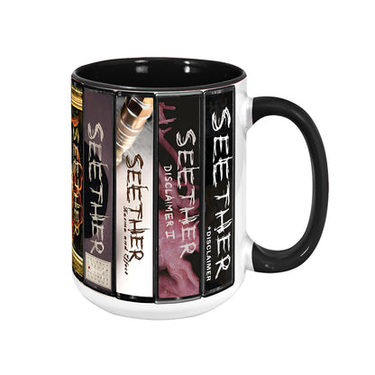 Seether Albums Cassette Collection Retro Accent Mug