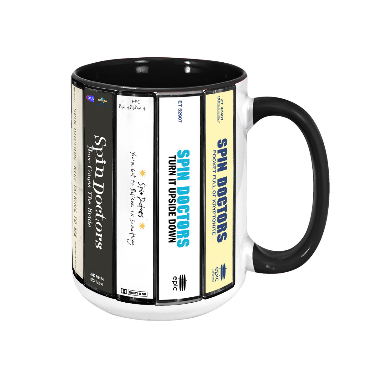 Spin Doctors Albums Cassette Collection Retro Accent Mug