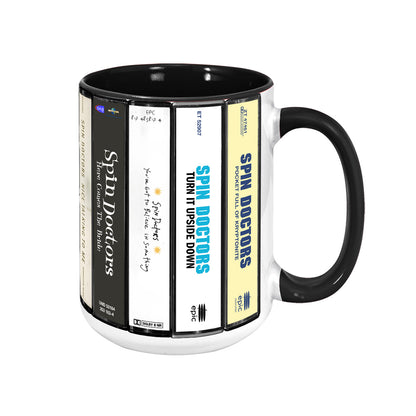 Spin Doctors Albums Cassette Collection Retro Accent Mug