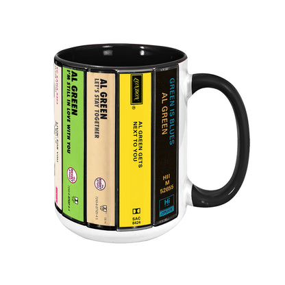 Al Green Albums Cassette Collection Retro Accent Mug