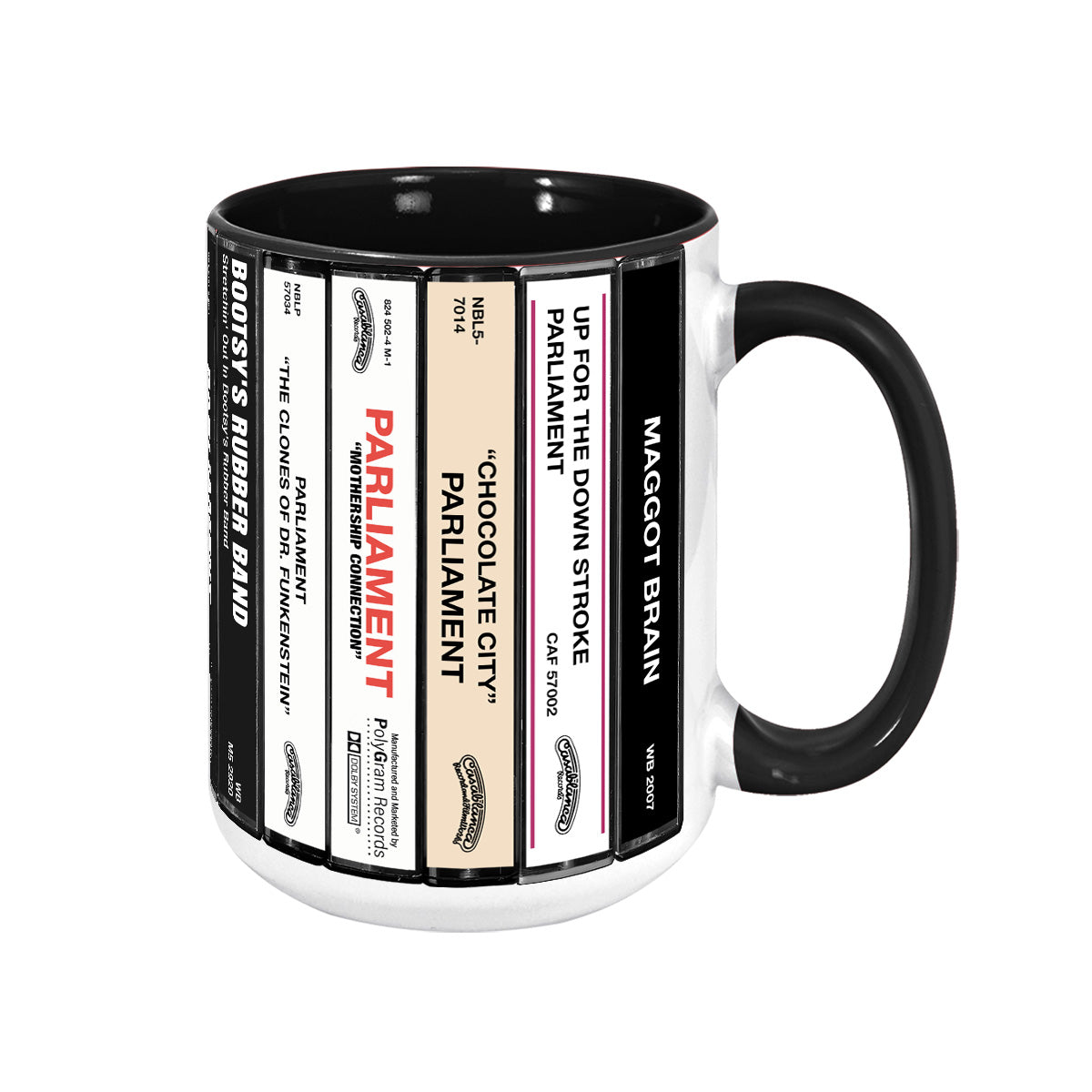 Parliament-Funkadelic Albums Cassette Collection Retro Accent Mug