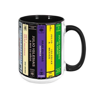 Julio Iglesias Albums Cassette Collection Retro Accent Mug