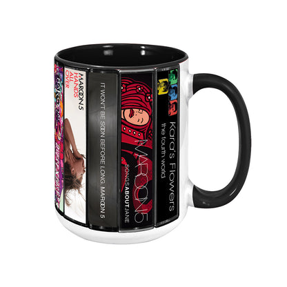 Maroon 5 Albums Cassette Collection Retro Accent Mug
