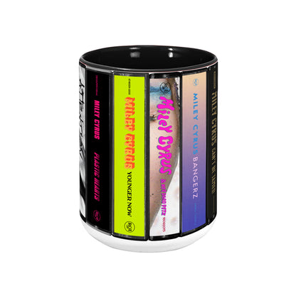 Miley Cyrus Albums Cassette Collection Retro Accent Edge-to-Edge Printed Mug