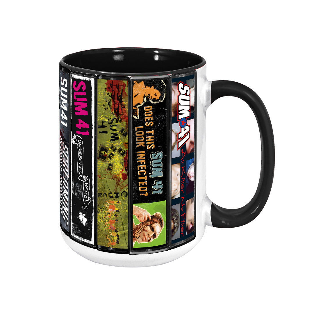 Sum 41 Albums Cassette Collection Retro Accent Mug
