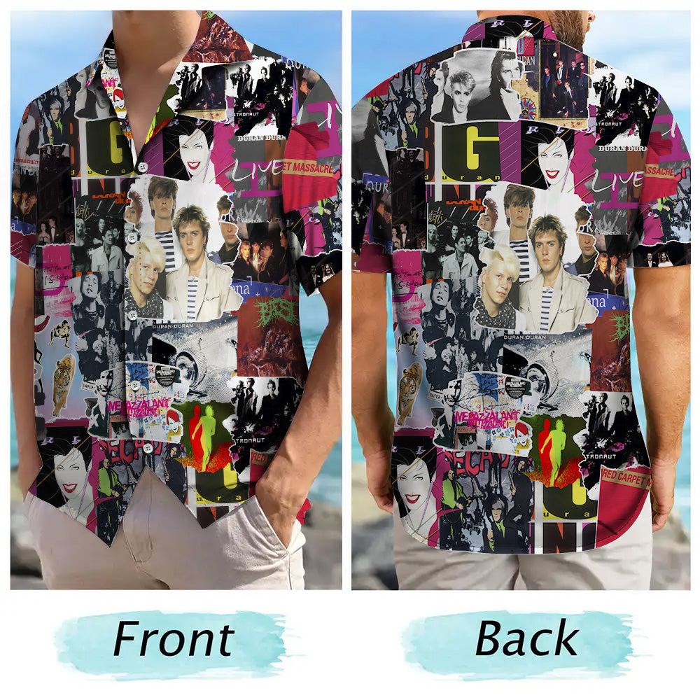Duran Duran Albums Covers Collage Unisex Hawaiian Shirt