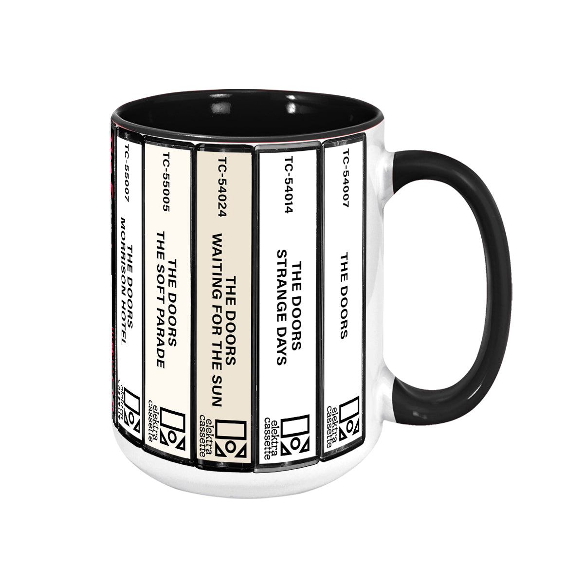 The Doors Albums Cassette Collection Retro Accent Mug