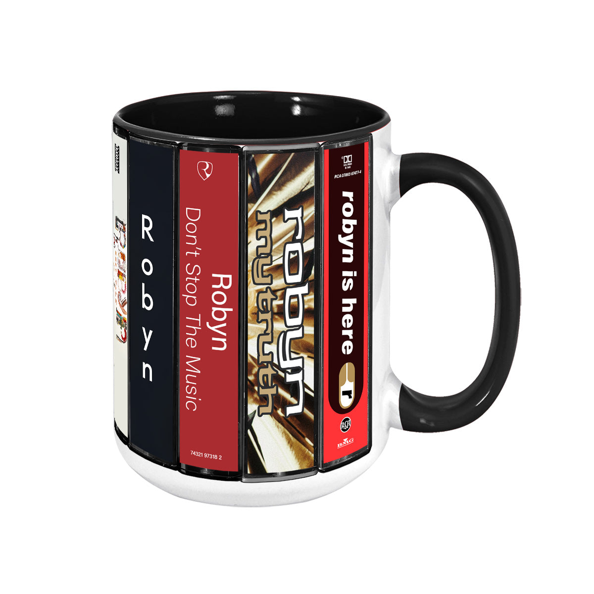 Robyn Albums Cassette Collection Retro Accent Mug