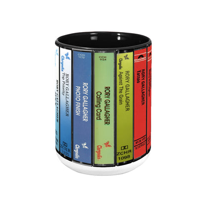 Rory Gallagher Albums Cassette Collection Retro Accent Mug