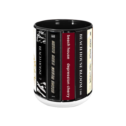 Beach House Albums Cassette Collection Retro Accent Mug